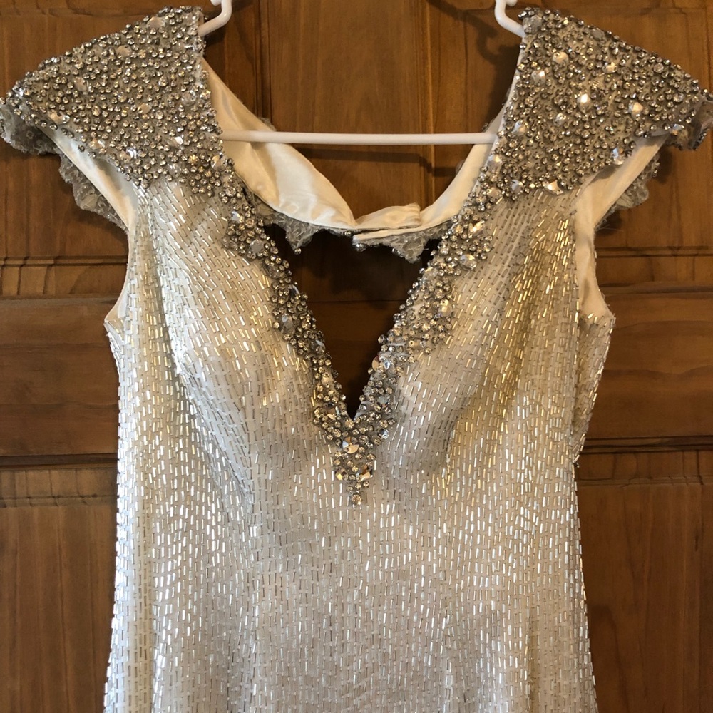 Custom Sherri Hill beaded prom dress.